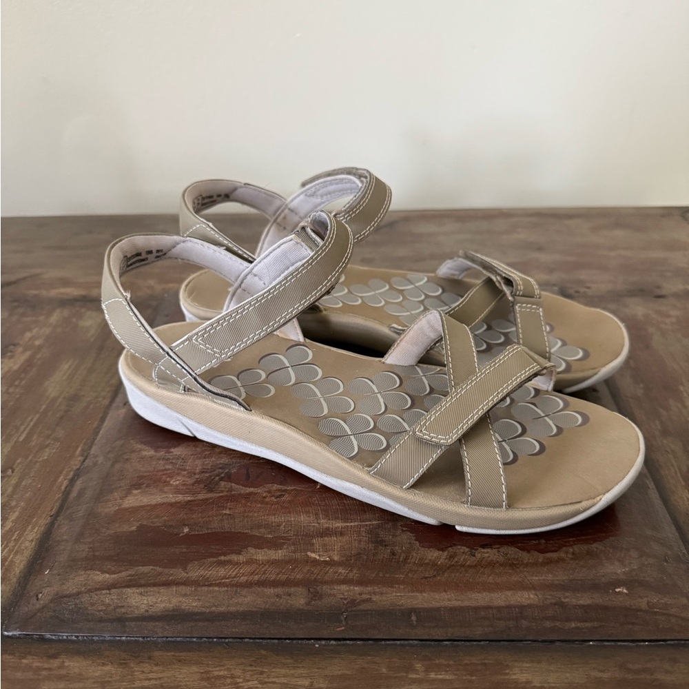 Clarks Tresca Trace gray adjustable straps hiking sandals‎ women 7